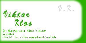 viktor klos business card